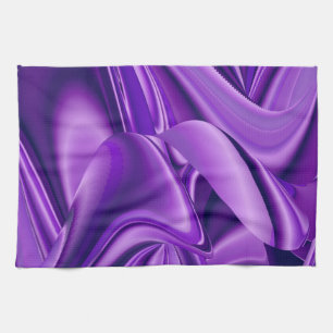 Purple Dream , Abstract Fantasy Rainbow Art Tea Towel