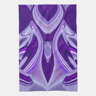 Purple Dream , Abstract Fantasy Rainbow Art Tea Towel