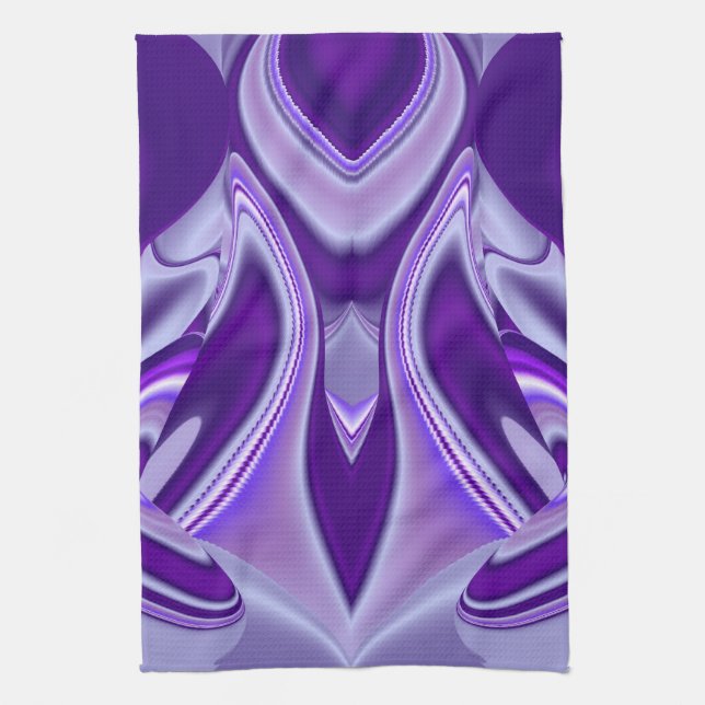 Purple Dream , Abstract Fantasy Rainbow Art Tea Towel (Vertical)