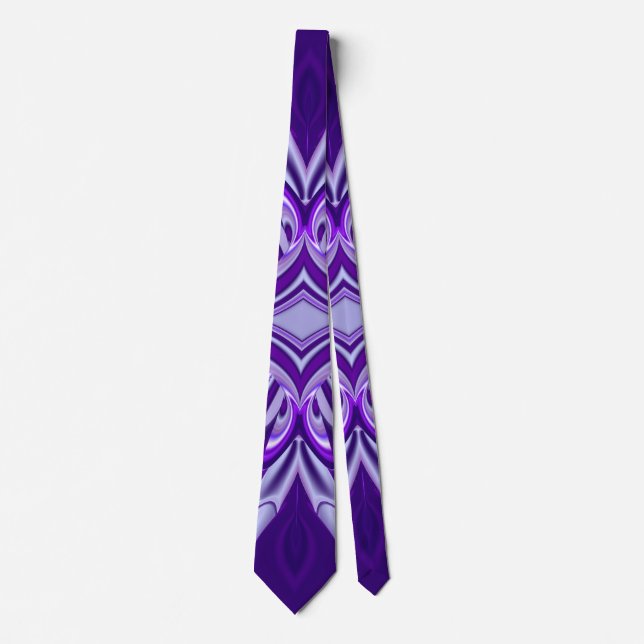 Purple Dream , Abstract Fantasy Rainbow-Art Tie (Front)