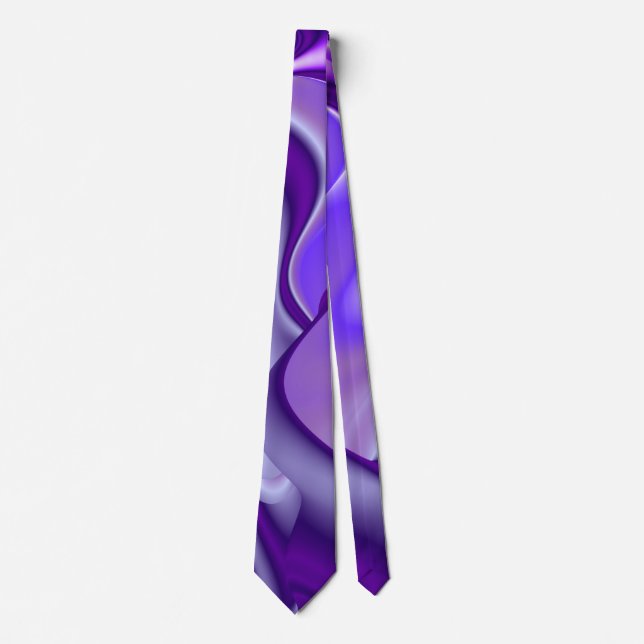Purple Dream , Abstract Fantasy Rainbow-Art Tie (Front)