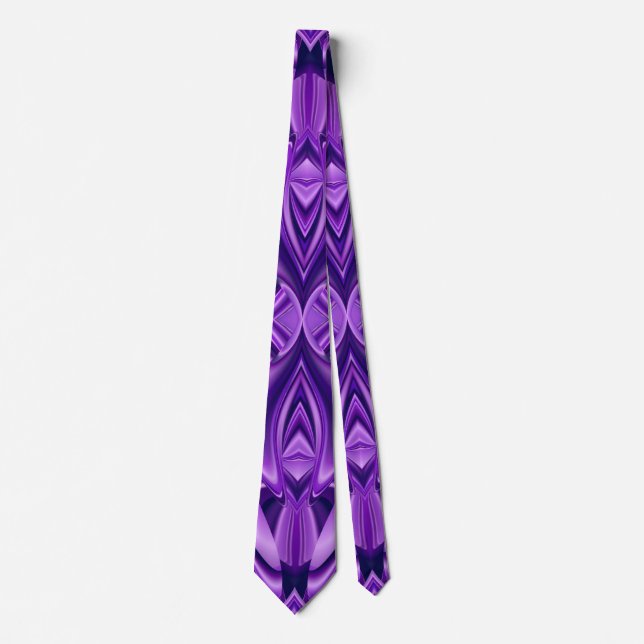 Purple Dream , Abstract Fantasy Rainbow-Art Tie (Front)