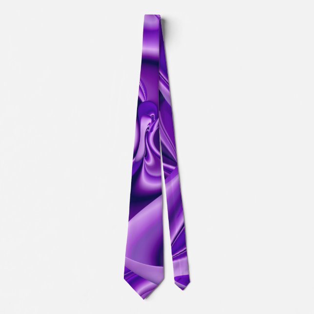 Purple Dream , Abstract Fantasy Rainbow-Art Tie (Front)