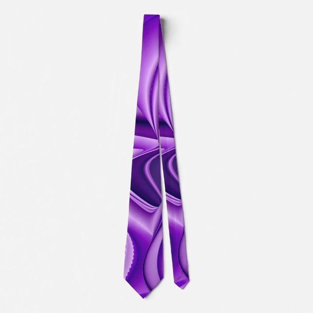 Purple Dream , Abstract Fantasy Rainbow-Art Tie (Front)