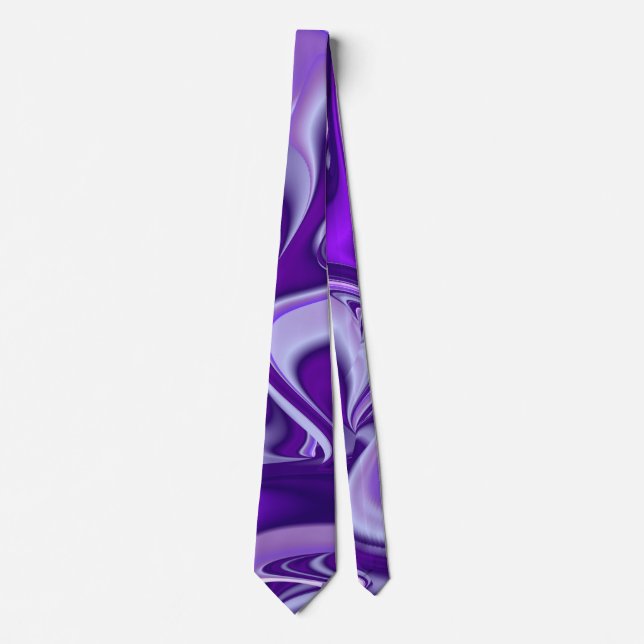 Purple Dream , Abstract Fantasy Rainbow-Art Tie (Front)