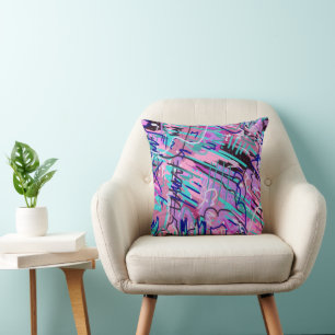 Purple Dream Expressive Abstract Cushion