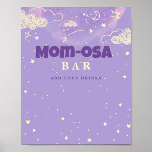Purple Dream Mum-osa Bar Baby Shower  Poster