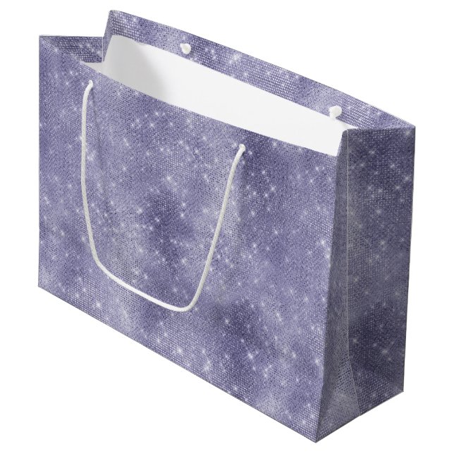 Purple Dream Sparkle Large Gift Bag (Front Angled)