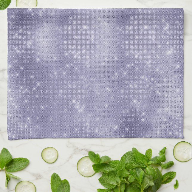 Purple Dream Sparkle Tea Towel (Folded)