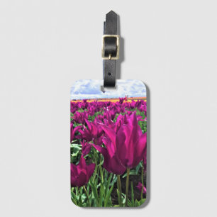 Purple Dream Tulips Luggage Tag