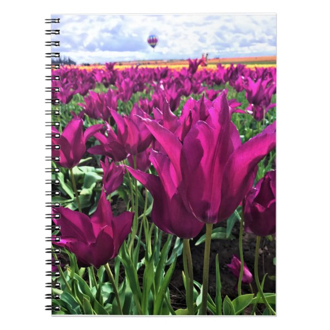 Purple Dream Tulips Notebook (Front)