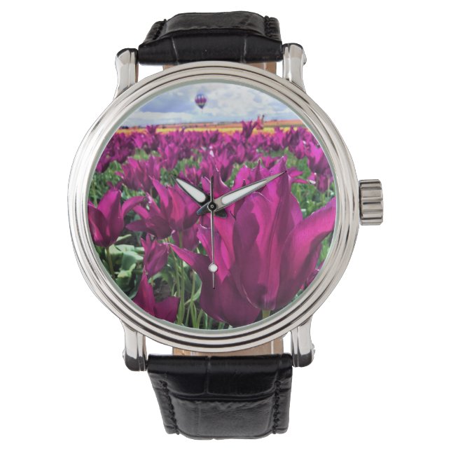 Purple Dream Tulips Watch (Front)