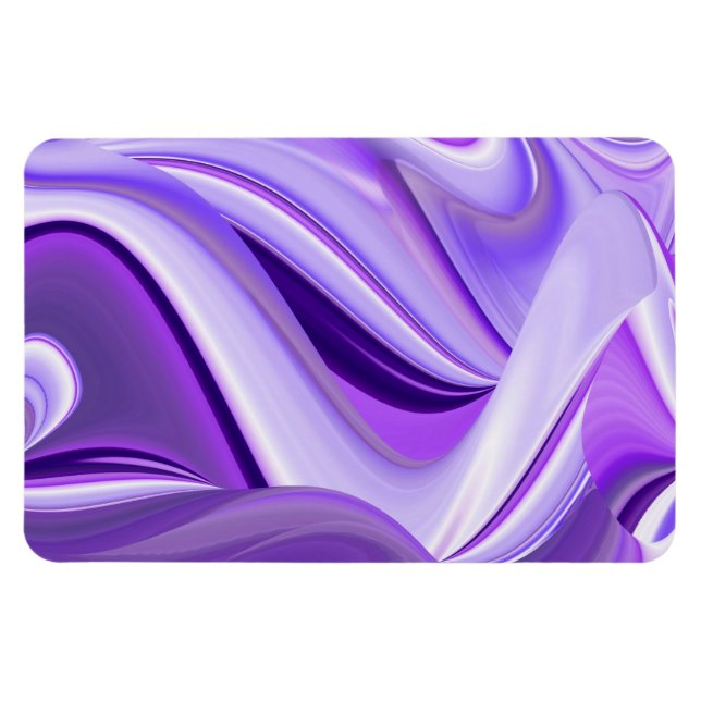 Purple Dreams , Abstract 3D Rainbow Art Magnet (Horizontal)
