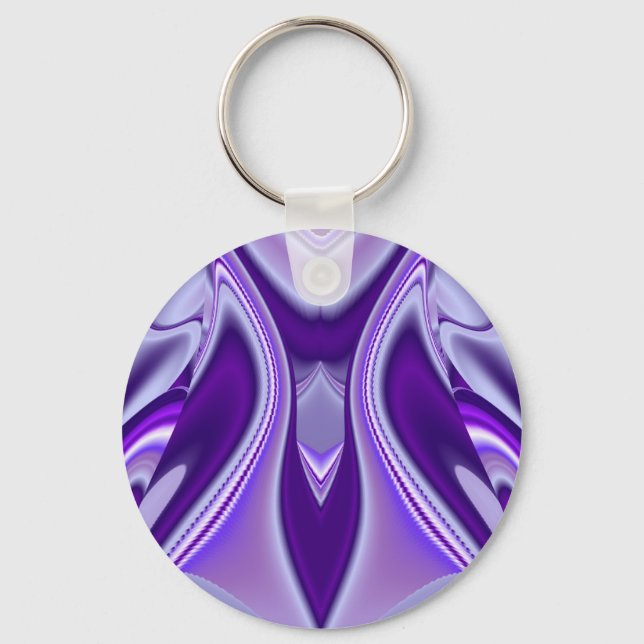 Purple Dreams , Abstract Fantasy Rainbow-Art Key Ring (Front)