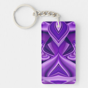 Purple Dreams , Abstract Fantasy Rainbow-Art Key Ring