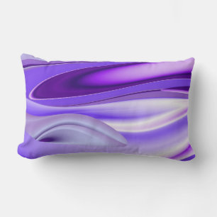 Purple Dreams , Abstract Fantasy Rainbow-Art Lumbar Cushion