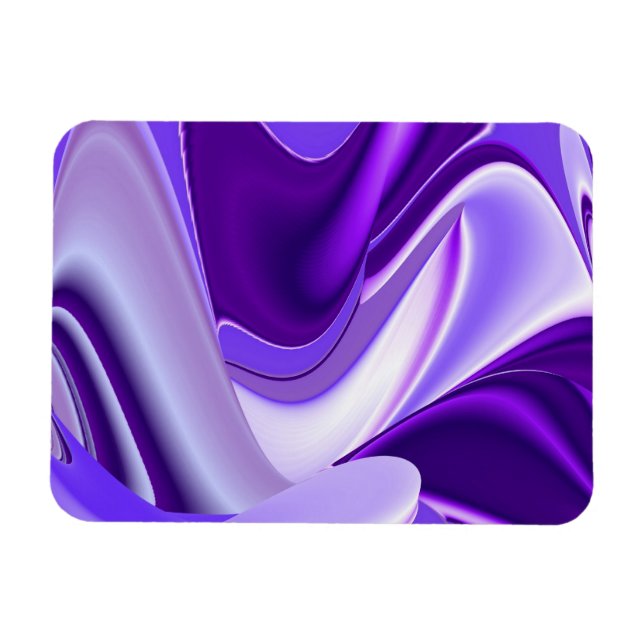 Purple Dreams , Abstract Fantasy Rainbow-Art Magnet (Horizontal)