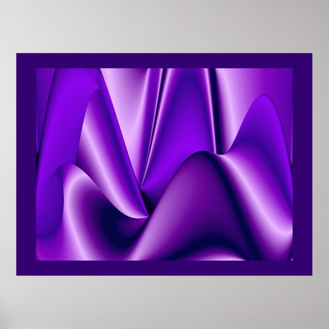 Purple Dreams, Abstract Fantasy Rainbow Art Poster (Front)