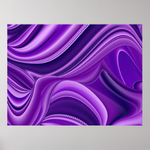 Purple Dreams, Abstract Fantasy Rainbow Art Poster