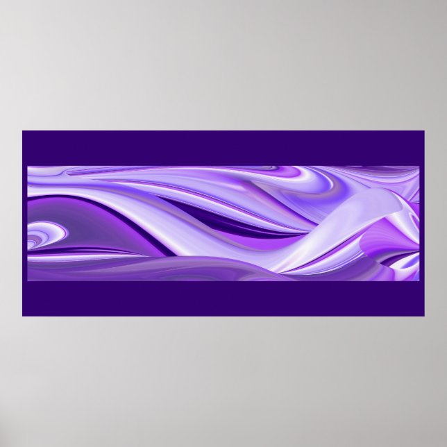Purple Dreams, Abstract Fantasy Rainbow Art Poster (Front)