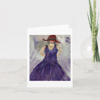 Purple Dress Note Card