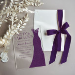 Purple Dress Sixty & Fabulous 60th Birthday Acrylic Invitations<br><div class="desc">Purple Dress Sixty & Fabulous 60th Birthday Acrylic Invitations

See matching collection in our Niche and Nest Store</div>