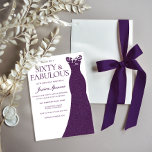 Purple Dress Sixty & Fabulous 60th Birthday Invitation<br><div class="desc">Purple Dress Sixty & Fabulous 60th Birthday Invitation

See matching collection in our Niche and Nest Store</div>