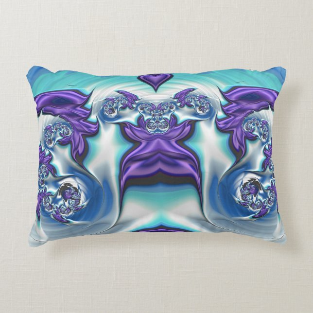 ~ PURPLE DRIFT ~ Fractal Design ~  Decorative Cushion (Front)