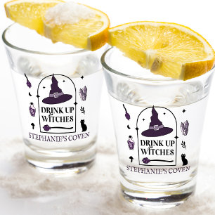 Purple Drink Up Witches Halloween  Shot Glass