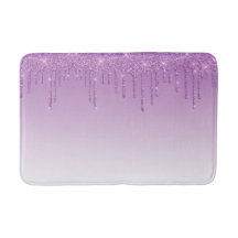 Purple Dripping Glitter Bath Mat