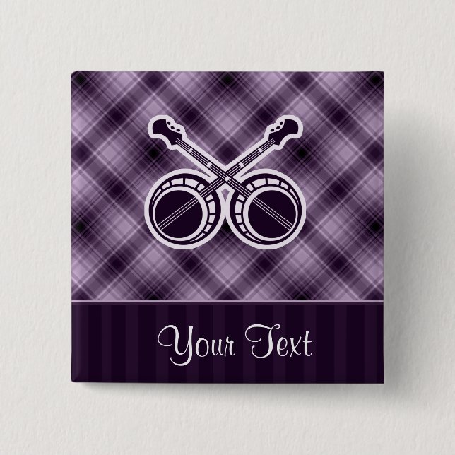 Purple Duelling Banjos 15 Cm Square Badge (Front)
