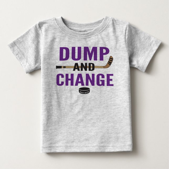 Purple Dump and Change Hockey Baby Baby T-Shirt (Front)