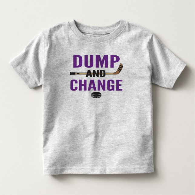 Purple Dump and Change Hockey Toddler T-Shirt (Front)