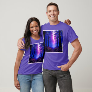 Purple Dusk Woods: Surreal Art T-Shirt