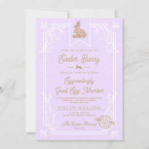 Purple Easter Good Egg Member Certificate Card