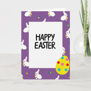 Purple Easter Pattern Card