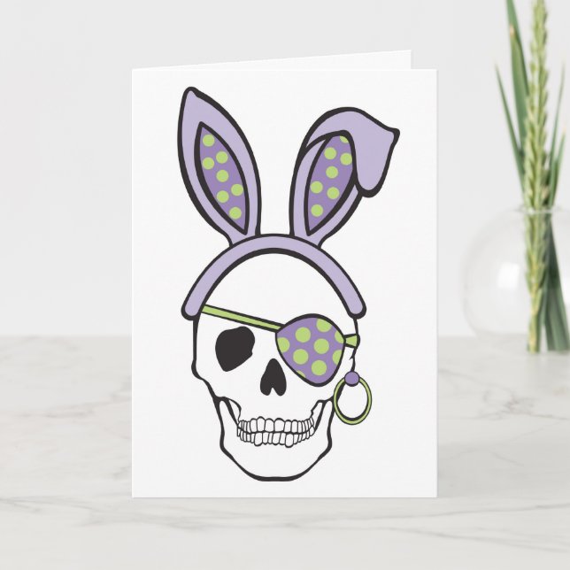 Purple Easter Skull Card (Front)