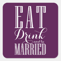 Purple Eat, Drink and be Married Wedding