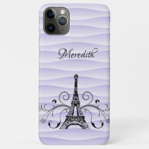 Purple Eiffel Tower Flourish Case-Mate iPhone Case