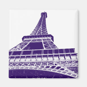 Purple Eiffel Tower Magnet