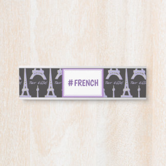 Purple Eiffel Tower Nameplate