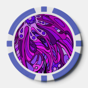 Purple Eight Poker Chips