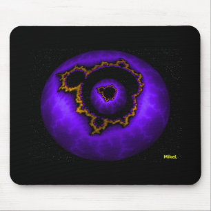 Purple Electrified Mandelbrot In A Mandelbrot Mouse Pad