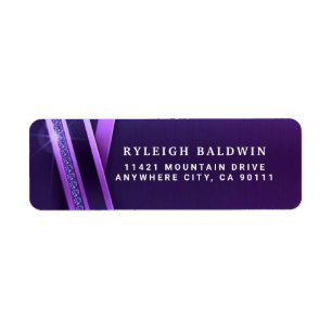 Purple Elegancy Return Address Label