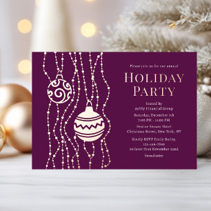Purple Elegant Christmas Party Corporate Holiday