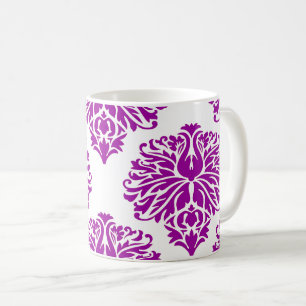 Purple Elegant Damask Coffee Mug