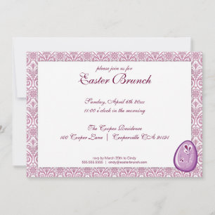 Purple Elegant Easter Brunch Invitation