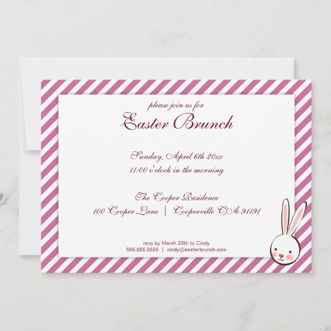 Purple Elegant Easter Brunch Invitation (Front)