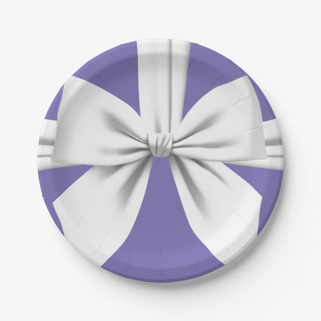 Purple Elegant Fancy Tiffany Birthday Tableware Paper Plate (Front)