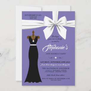 Purple Elegant Fashion Tiffany Birthday Invitation